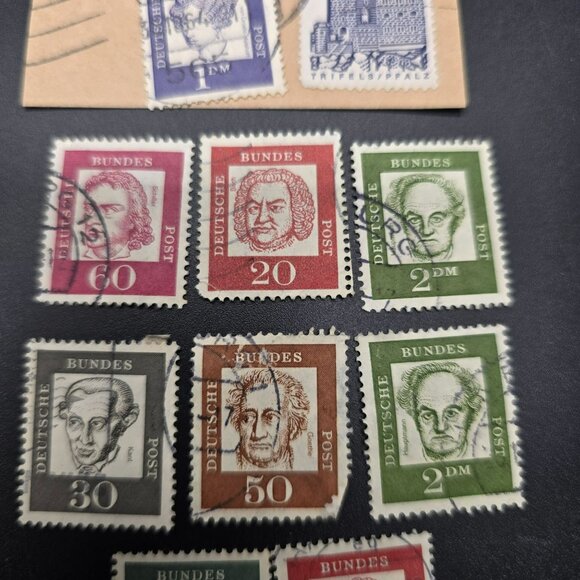Vintage Deutsche German Bundespost Stamps Lot Assorted Denominations LI3058 - Picture 5 of 9